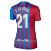 Camiseta de fútbol FC Barcelona Frenkie De Jong 21 Primera Equipación 2021/22 - Mujer